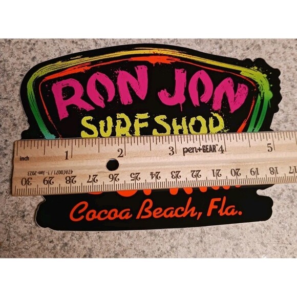 Ron Jon Surf Shop "One of a Kind" Cocoa Beach, Fla. Sticker/Decal 80's Colors - Picture 2 of 2
